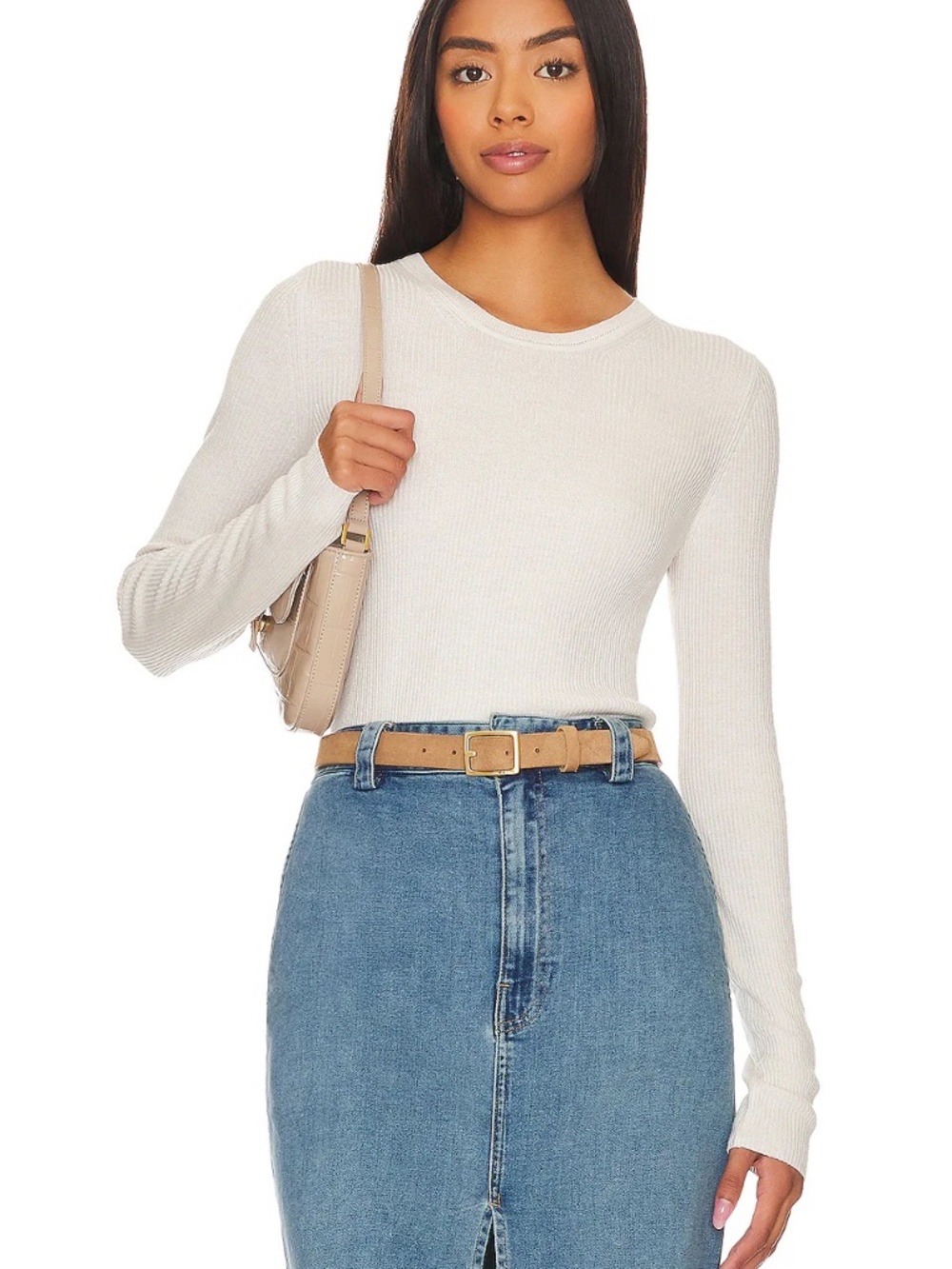 Enza Costa Silk Sweater Knit Long Sleeve Crew
